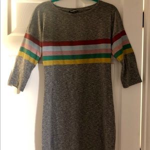 3/4 Sleeve Knit Shift Dress - Express